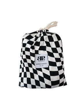 Brixton Phoenix Bamboo Mini Crib Sheet Checkered Black and White Cotton